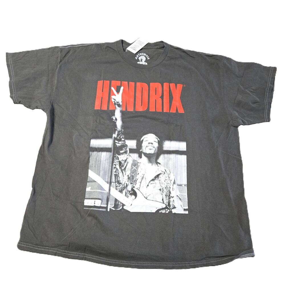Authentic Hendrix Size XL Men's Gray Graphic Print Shirt